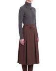 INTERDEE pull anthracite orné de flocons sequins col