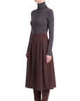 INTERDEE pull anthracite orné de flocons sequins col
