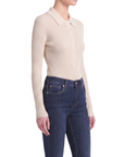 INTERDEE pull chaussette col chemise écru