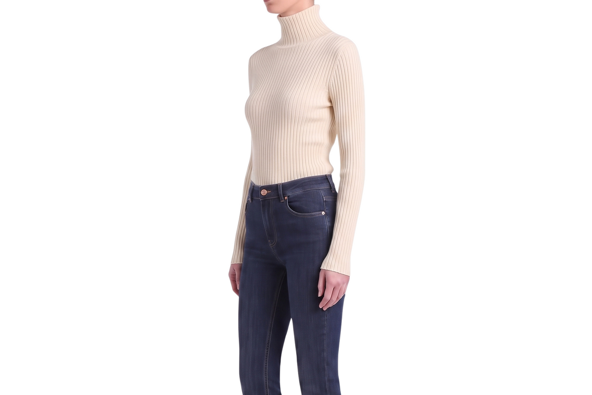 INTERDEE pull chaussette écru