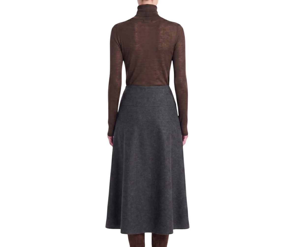 INTERDEE pull chaussette laine/soie cacao