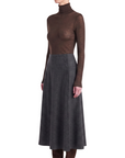 INTERDEE pull chaussette laine/soie cacao
