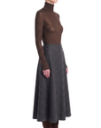 INTERDEE pull chaussette laine/soie cacao