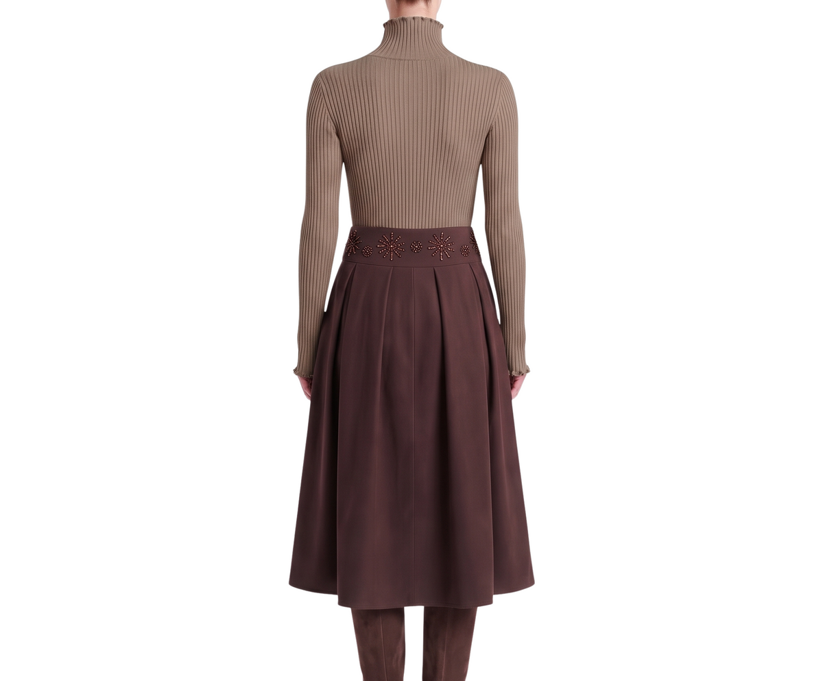 Pull chaussette laine taupe Interdee