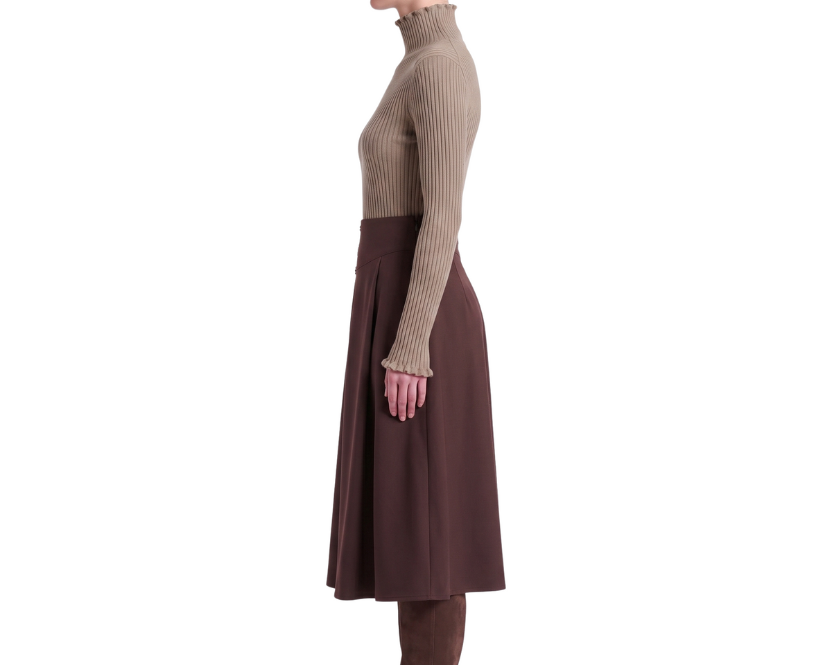 Pull chaussette laine taupe Interdee