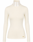 Pullover Ecru mit Paillettenkragen Interdee