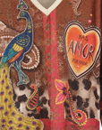 Pull fin lurex col V choco MAS AMOR POR FAVOR