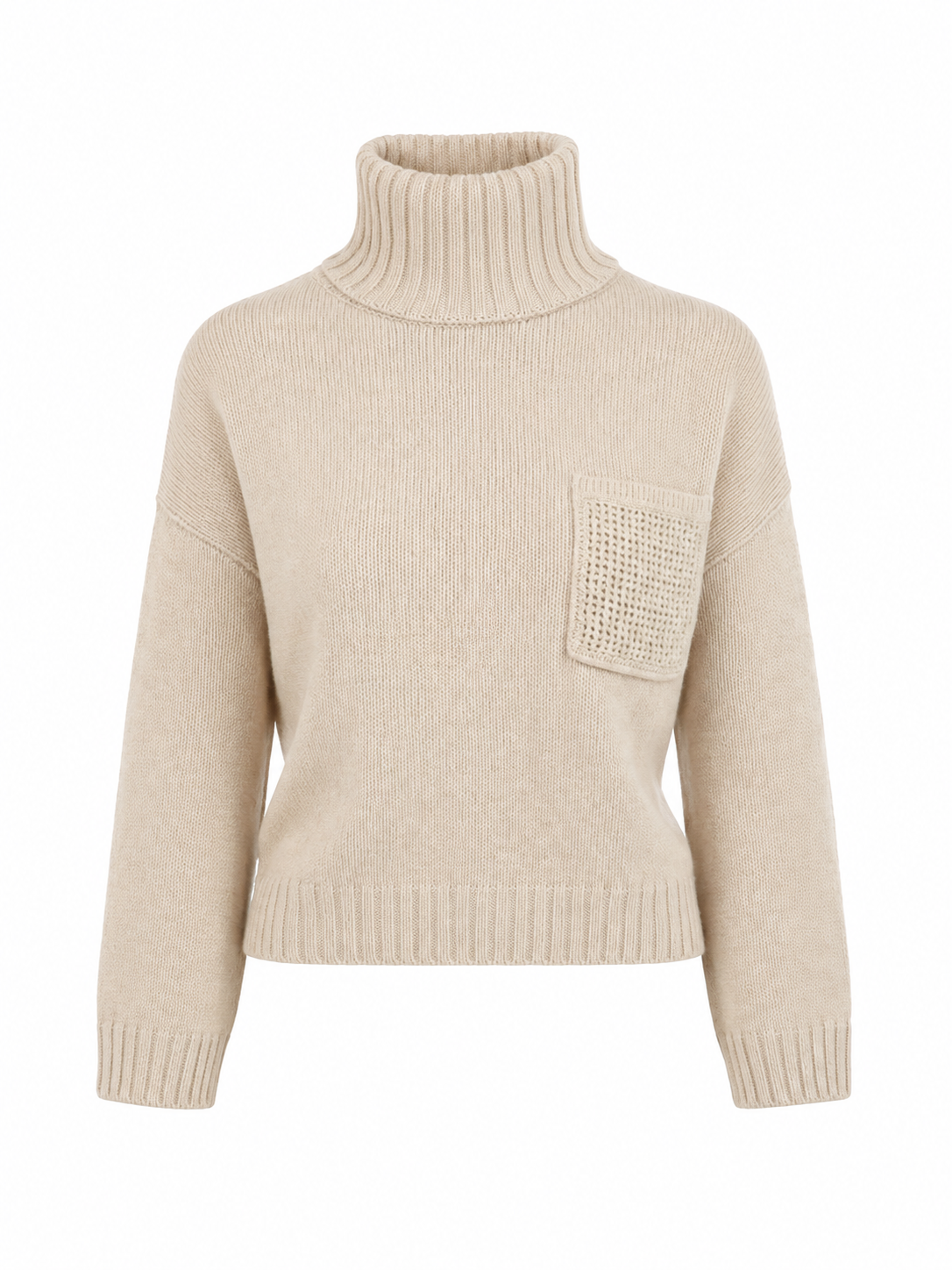Pullover Beige Paillettentasche Interdee