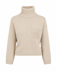 Pullover Beige Paillettentasche Interdee