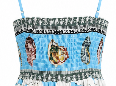 Robe courte écru ciel MER