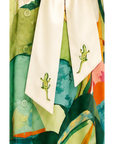 Robe chemise courte feuillages
