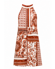 Robe tunique imprimée rouille