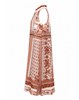 Robe tunique imprimée rouille