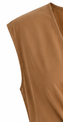 Robe drapée noeud camel