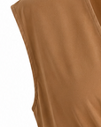 Robe drapée noeud camel