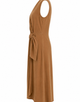 Robe drapée noeud camel