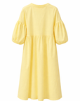 Robe manches bouffantes jaune