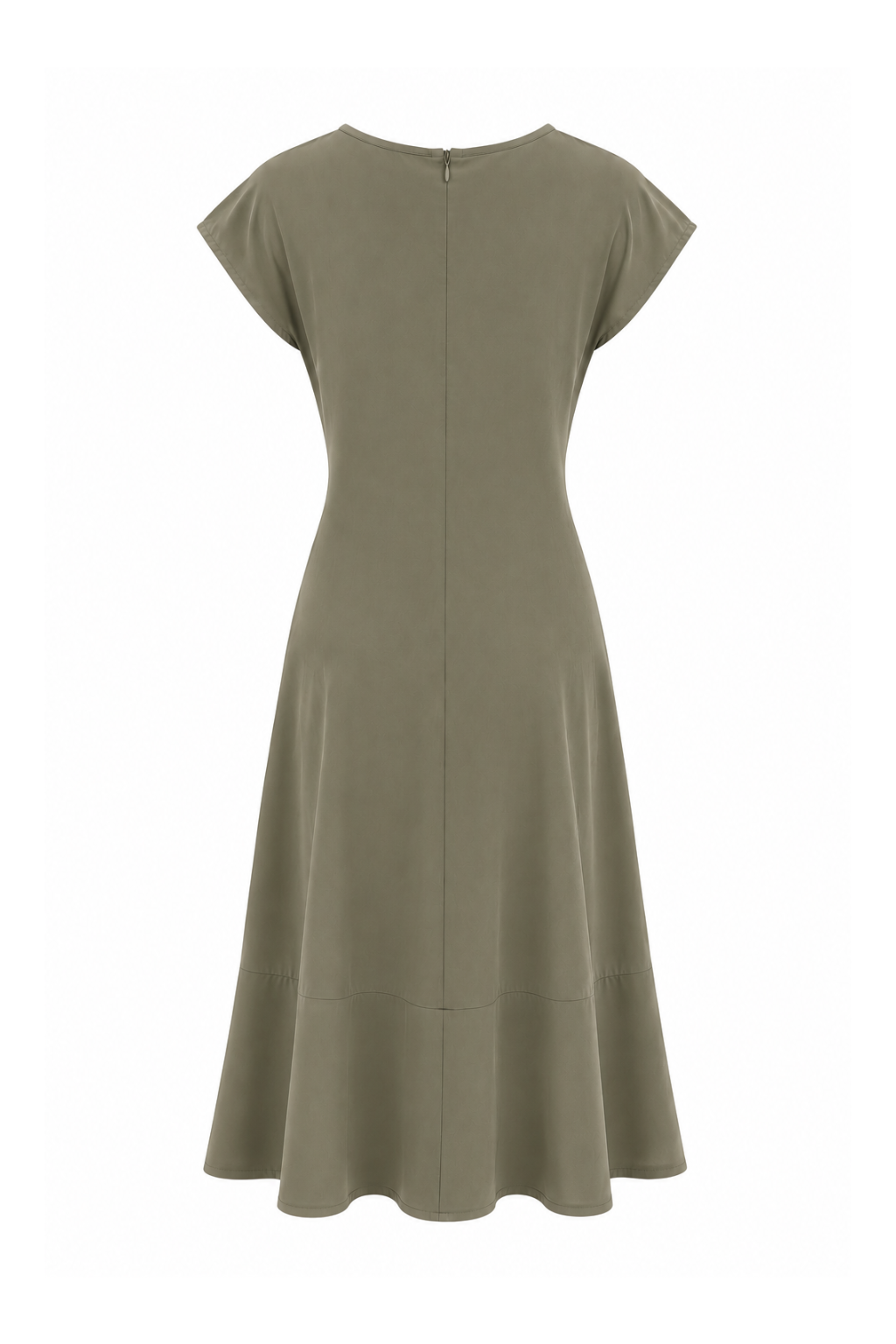 Robe noeud kaki coton glacé