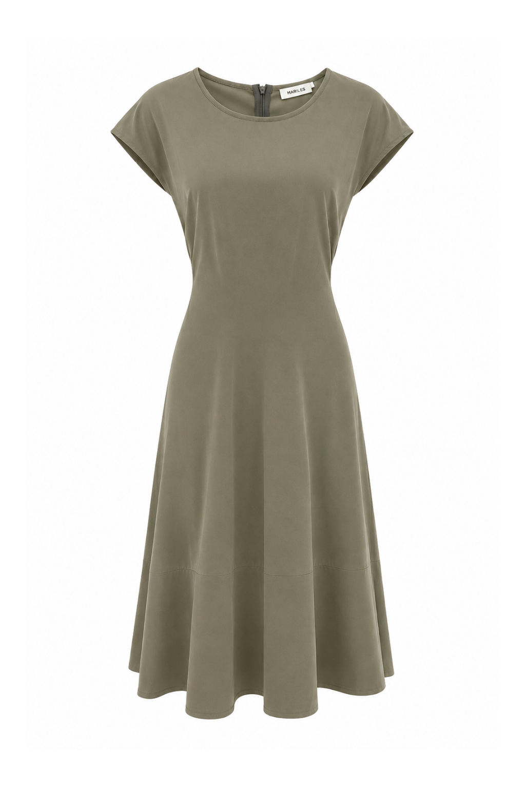 Robe noeud kaki coton glacé