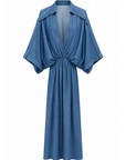 Robe midi tencel denim