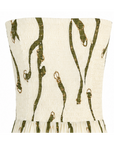 Robe longue kaki motifs maillons