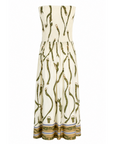 Robe longue kaki motifs maillons