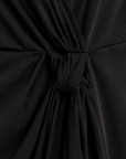 Robe drapée noeud noir
