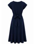Robe noeud marine coton glacé