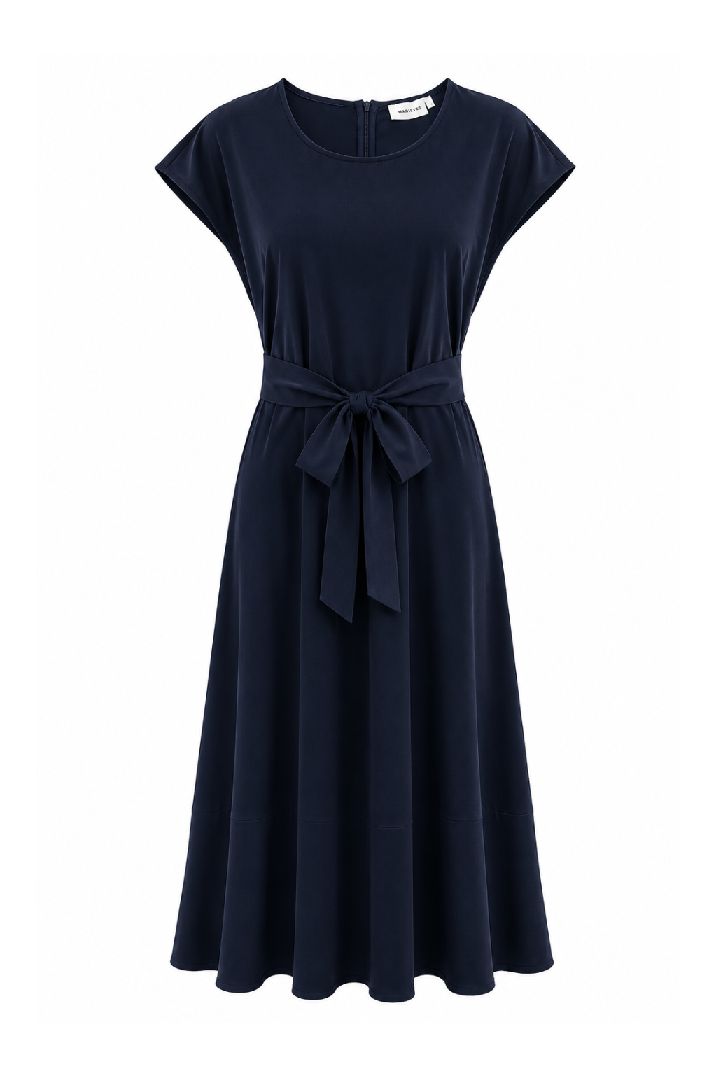 Robe noeud marine coton glacé