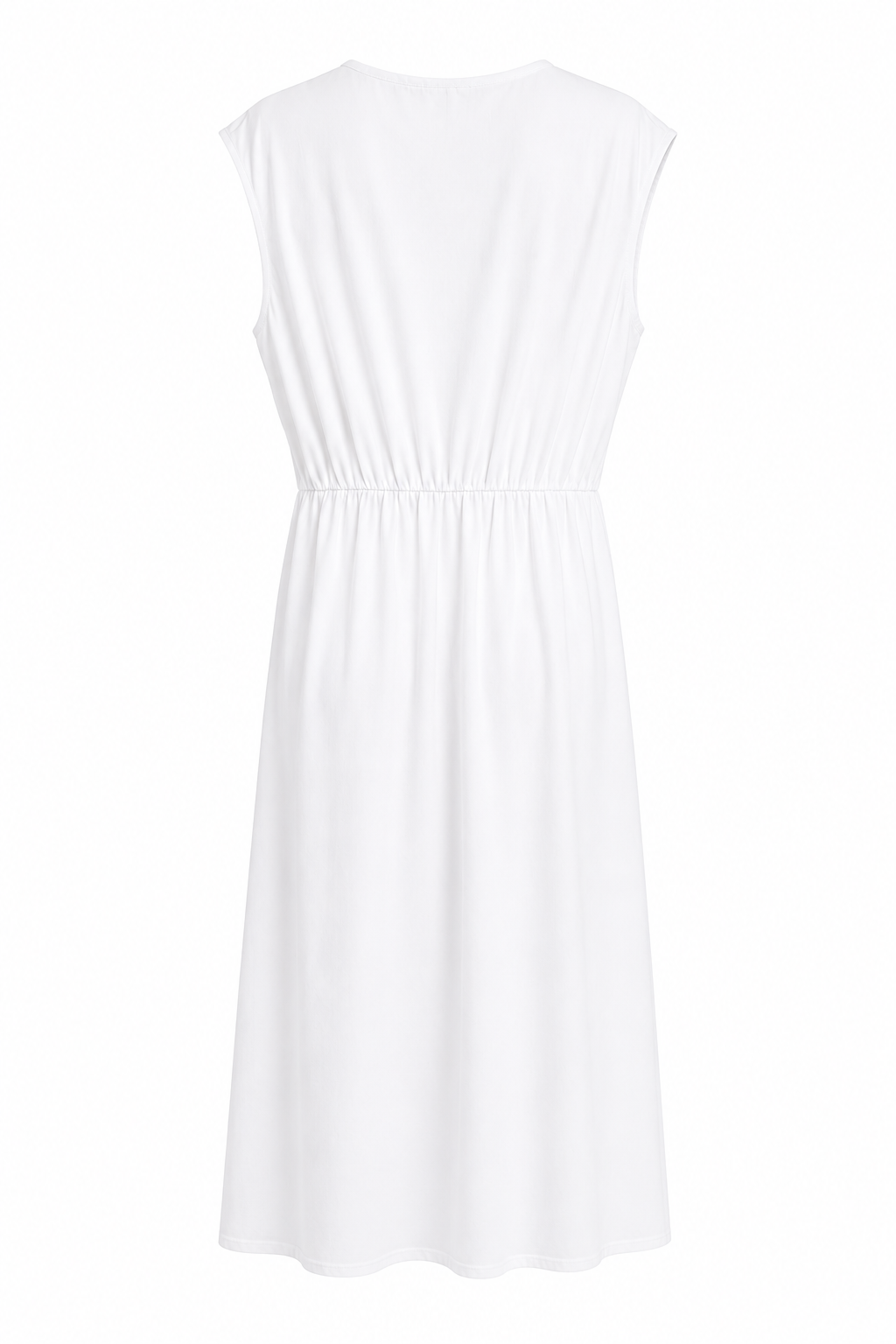 Robe drapée noeud blanc coton glacé