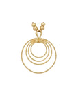 Sautoir doré pendentif anneaux spirale
