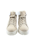Chaussures montantes en croûte de cuir beige La Thuile 945