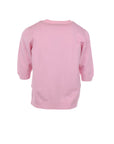 Pull manches 3/4 col rond rose Natacha