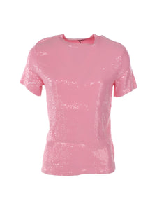 Natacha rosa Pailletten-T-Shirt