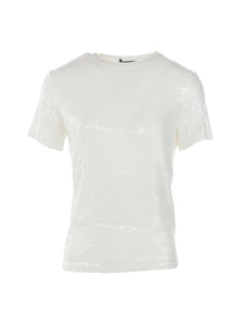 Weißes Pailletten-T-Shirt Natacha