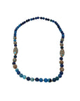 Perlen- und Strass-Halskette Marine