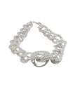 Collier fantaisie gourmette argent