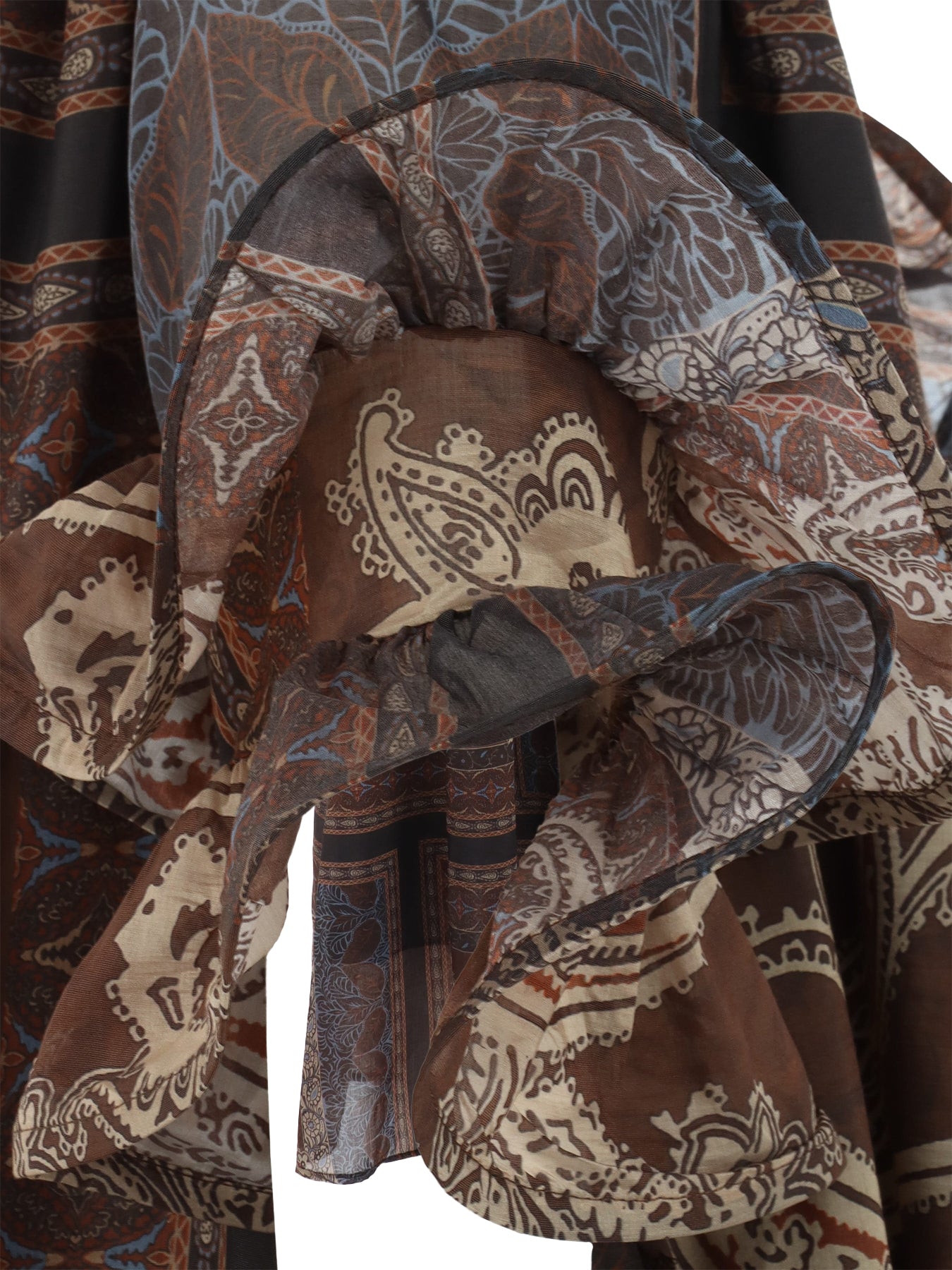 Robe légère motifs cachemire taupe marine