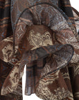 Robe légère motifs cachemire taupe marine