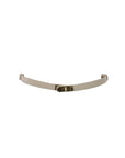 Ceinture fine cuir écru fermoir doré