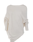 Pull col asymétrique écru Natacha