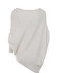 Pull col asymétrique écru Natacha