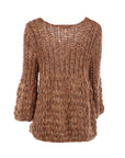 Cardigan camel grosse maille