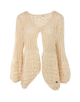 cardigan écru grosse maille