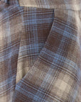 jupe à carreaux denim/marron
