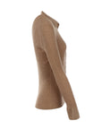 Cardigan Interdee beige ajusté et boutonnage central