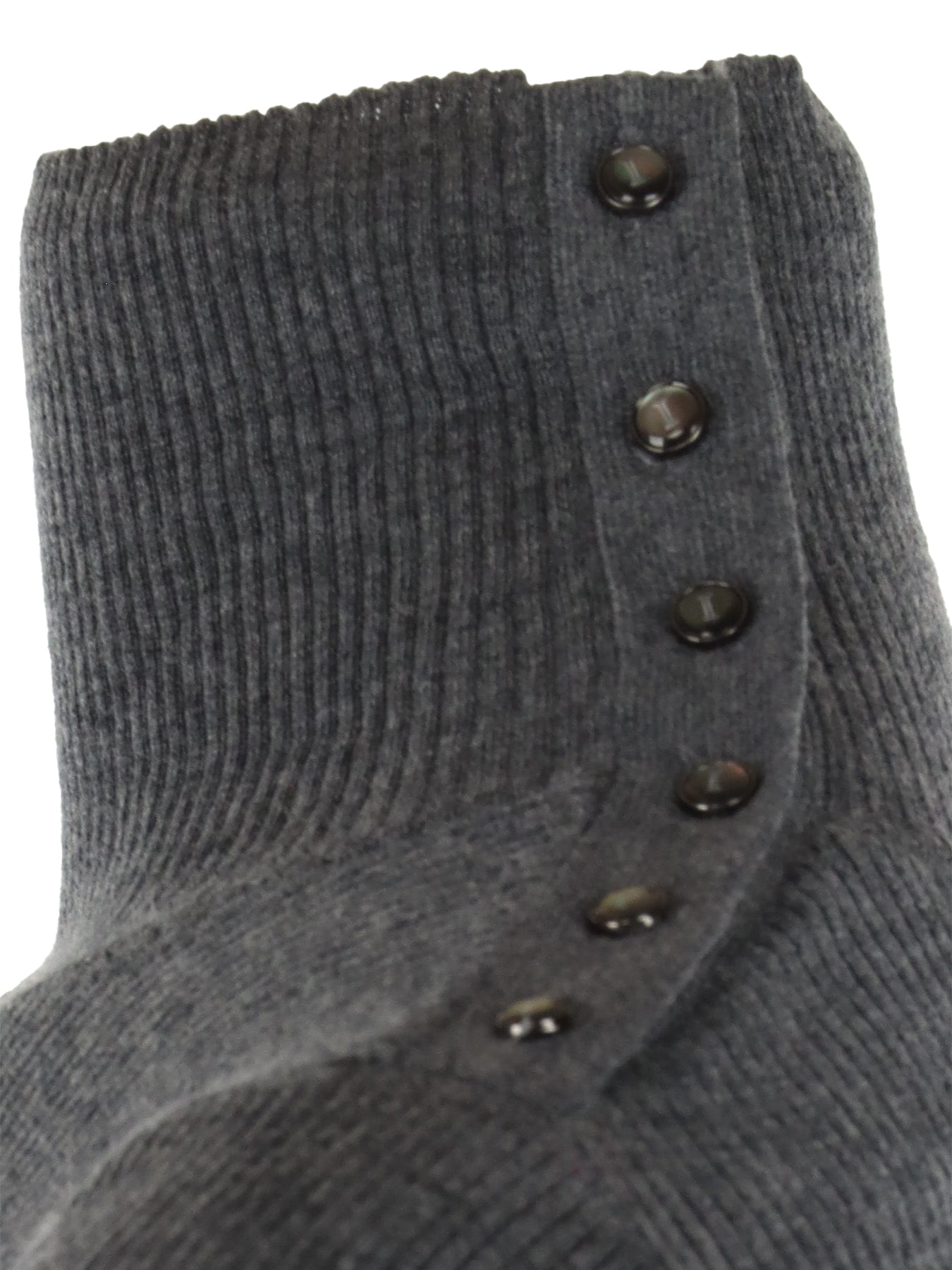 Pull Interdee anthracite à boutonnage d’épaule