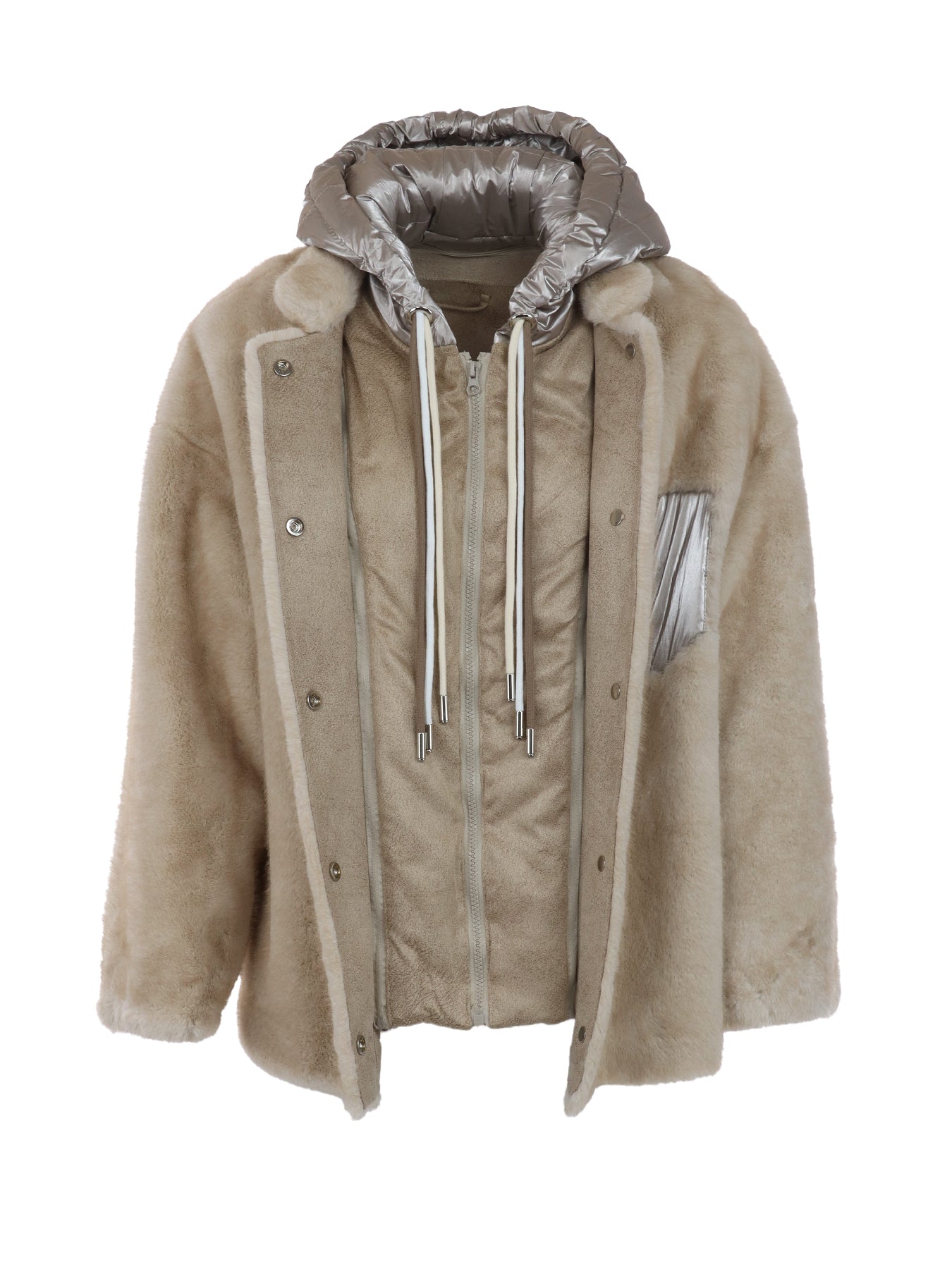 Veste fausse fourrure St Moritz/ tissu technique GIOVANNI
