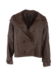 Veste Nolan cuir vegan choco ATT