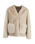 Veste en fausse fourrure MONTANA Giovanni beige